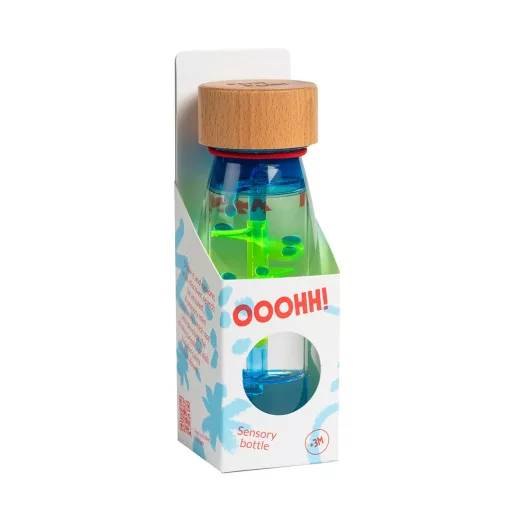Petit Boum szenzoros játék - Move bottle - Spiral Blue
