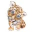A4-es poszter - Festett tigris