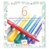 Djeco 6 csillámtoll - 6 glitter markers