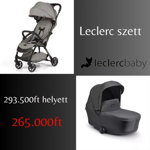 Leclerc Influencer Air könnyű sport babakocsi + fekete mózeskosár- Violet Grey