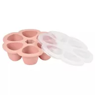   Béaba Szilikon multifunkciós bébiétel tároló - 6 x 150 ml - Sötét rózsaszín