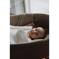 My Memi merinói gyapjú kötött takaró - Krémfehér