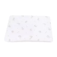 Makaszka Honey Bunny bambusz gyerekpárna 40x60 cm méretben, fehér alapon barna nyuszis mintával