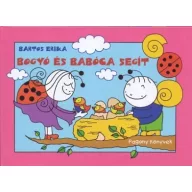 Bartos Erika Bogyó és Babóca segít keménytáblás mesekönyv rózsaszín borítóval