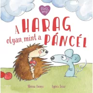 A harag olyan, mint a páncél mesekönyv borítója süni és egér figurával