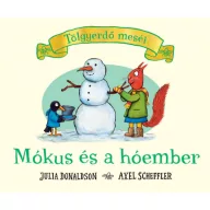 Mókus és a hóember Tölgyerdő meséi lapozó könyv borítója
