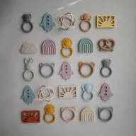 Mushie holdacska rágóka - vintage mályva