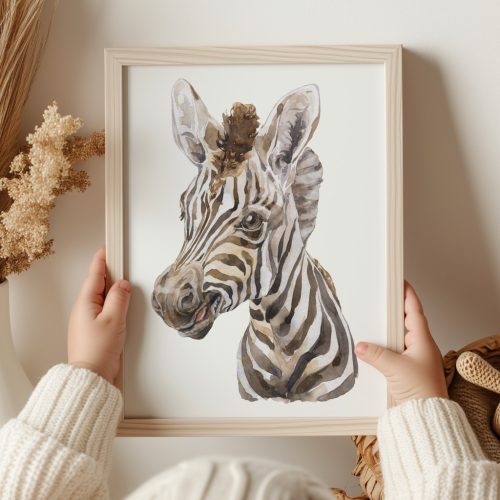 A4-es poszter - Festett zebra