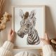 A4-es poszter - Festett zebra
