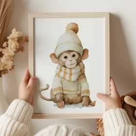 A4-es téli poszter - Majom
