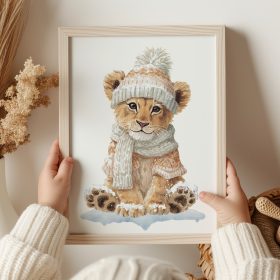 A4-es téli poszter - Oroszlán