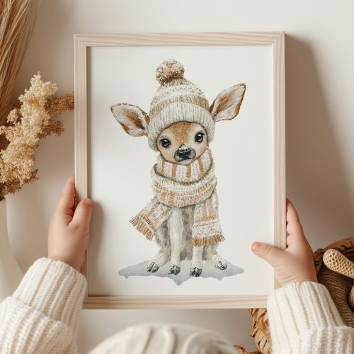 A4-es téli poszter - Őzike