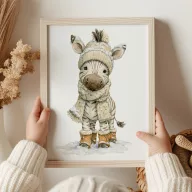 A4-es téli poszter - Zebra