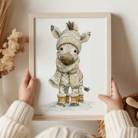 A4-es téli poszter - Zebra