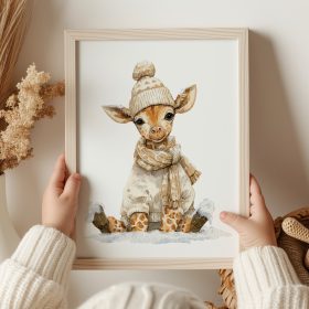 A4-es téli poszter - Zsiráf