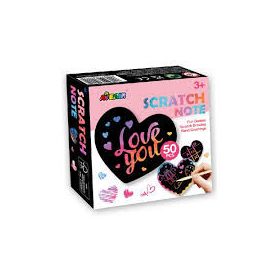 Szív alakú karckép jegyzettömb Avenir