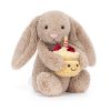 Jellycat plüss - Bashful bézs nyuszi tortával közepes