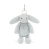 Jellycat plüss - Bashful ezüst nyuszi kulcstartó
