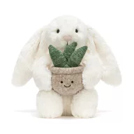 Jellycat plüss - Bashful krém nyuszi virággal