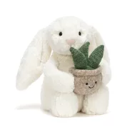 Jellycat plüss - Bashful krém nyuszi virággal