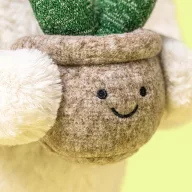 Jellycat plüss - Bashful krém nyuszi virággal