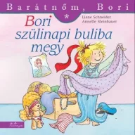 Bori szülinapi buliba megy - Barátnőm Bori 30. mesekönyv borítója