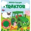 Mókás hangok - A traktor hangot adó kartonlapozó borítója zöld traktorral és állatokkal