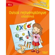 Ovisok rejtvénykönyve utazáshoz borító kislánnyal és feladványokkal