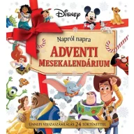 Napról napra Adventi mesekalendárium kartonált mesekönyv borítója Disney figurákkal