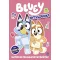 Bluey - Játsszunk együtt! matricás foglalkoztatókönyv borítója Bluey és Bingo figurájával