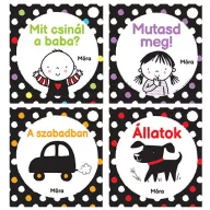 A baba első könyvtára 4 részes lapozó készlet borítói Móra Könyvkiadó
