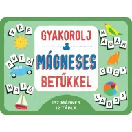 Gyakorolj mágneses betűkkel dobozos fejlesztő játék 132 mágnessel és 12 táblával