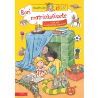 Bori matricás füzete Barátnőm Bori sárga borítójú foglalkoztató matricákkal
