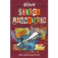 Stitch romboldája könyv borítója rajzolt Stitch figurával és feliratokkal