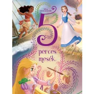 Disney Hercegnők 5 perces mesék keménytáblás mesekönyv Vaiana, Belle és Aranyhaj illusztrációval