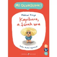 Kapibara, a füvek ura keménytáblás mesekönyv borítója szalmakalapos kapibarával