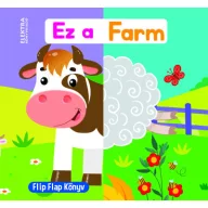 Ez a farm Flip Flap Könyv borítója tehén és birka figurával