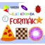 Formák Első könyvem lapozó borítója sárkánnyal és geometriai mintákkal