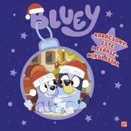 Bluey Karácsony este a Teraszmikulással keménytáblás könyv borítója