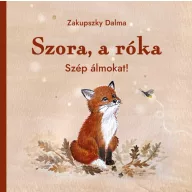 Szora, a róka lapozó könyv borítója a kis rókával és szentjánosbogárral