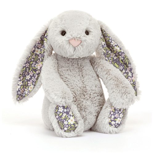 Jellycat plüss - Bashful sziromfülű  nyuszi - Szürke
