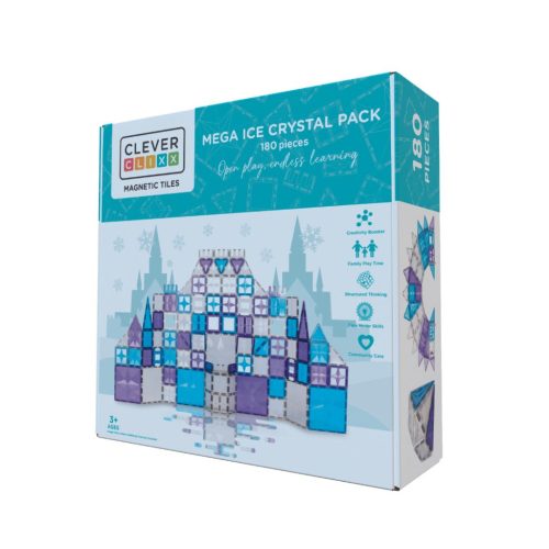 Cleverclixx mágneses építőjáték - Mega ice crystal pack 180 db