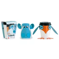   Djeco Csészefigurák - Viziló és pingvin - Makedo Cup Critters