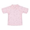Little Dutch gyerek rövid ujjú úszó póló kis pink virágok - 74/80