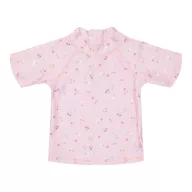   Little Dutch gyerek rövid ujjú úszó póló kis pink virágok - 86/92