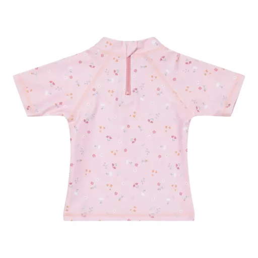 Little Dutch gyerek rövid ujjú úszó póló kis pink virágok - 86/92