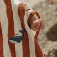 Little Dutch fürdőponcsó Ocean World Brown Stripe