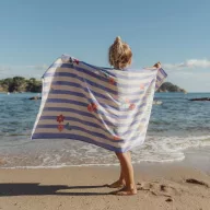 Little Dutch strandtörölköző Dreamy Purple Stripe