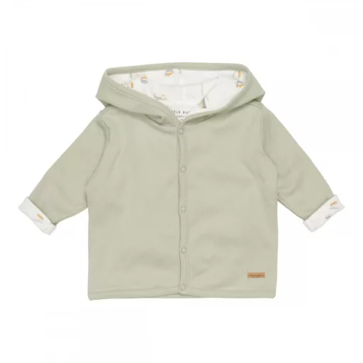 Little Dutch kifordítható kabát olívazöld/tengerész fehér 68