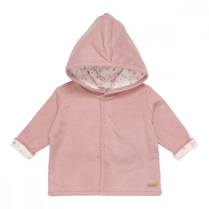 Little Dutch kifordítható kabát pink blush/kis pink virágok 80